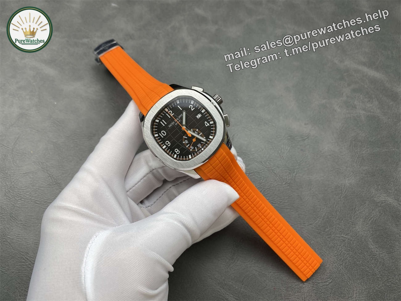 3KF Aquanaut 5968 Chronograph Carbon-Pattern Dial Super Clone Watch - Image 4