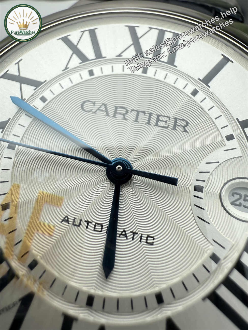 AF Factory Cartier Ballon Bleu 42mm Leather Strap Replica – Automatic Date - Image 3