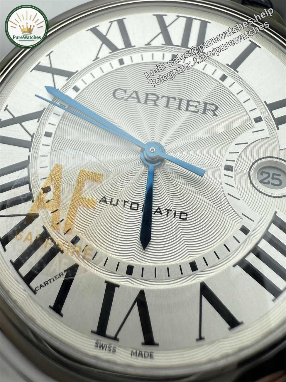 AF Factory Cartier Ballon Bleu 42mm Leather Strap Replica – Automatic Date - Image 4