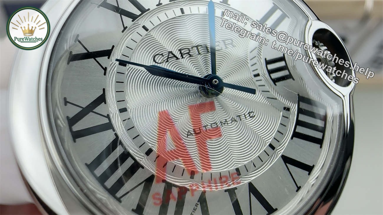 AF Factory Cartier Ballon Bleu Replica – 33mm Quartz with Brown Leather Strap - Image 6