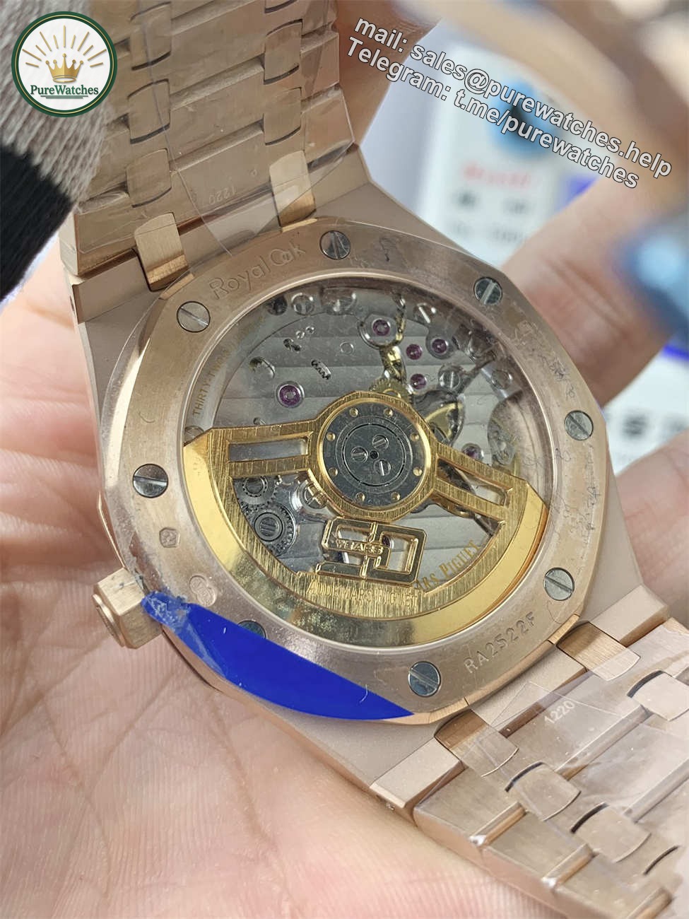 APS Factory AP 15510OR 1320OR 03 Replica – Royal Oak 41mm Rose Gold Blue Dial 4302 Integrated Movement - Image 5