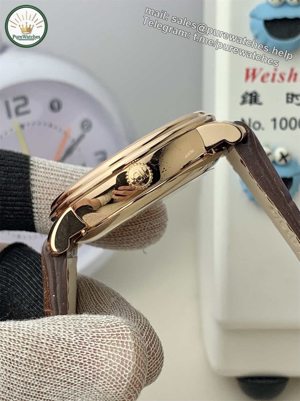 Blancpain Villeret 6654 Moonphase (Rose Gold) – APS Factory Clone 6654 Movement - Image 4