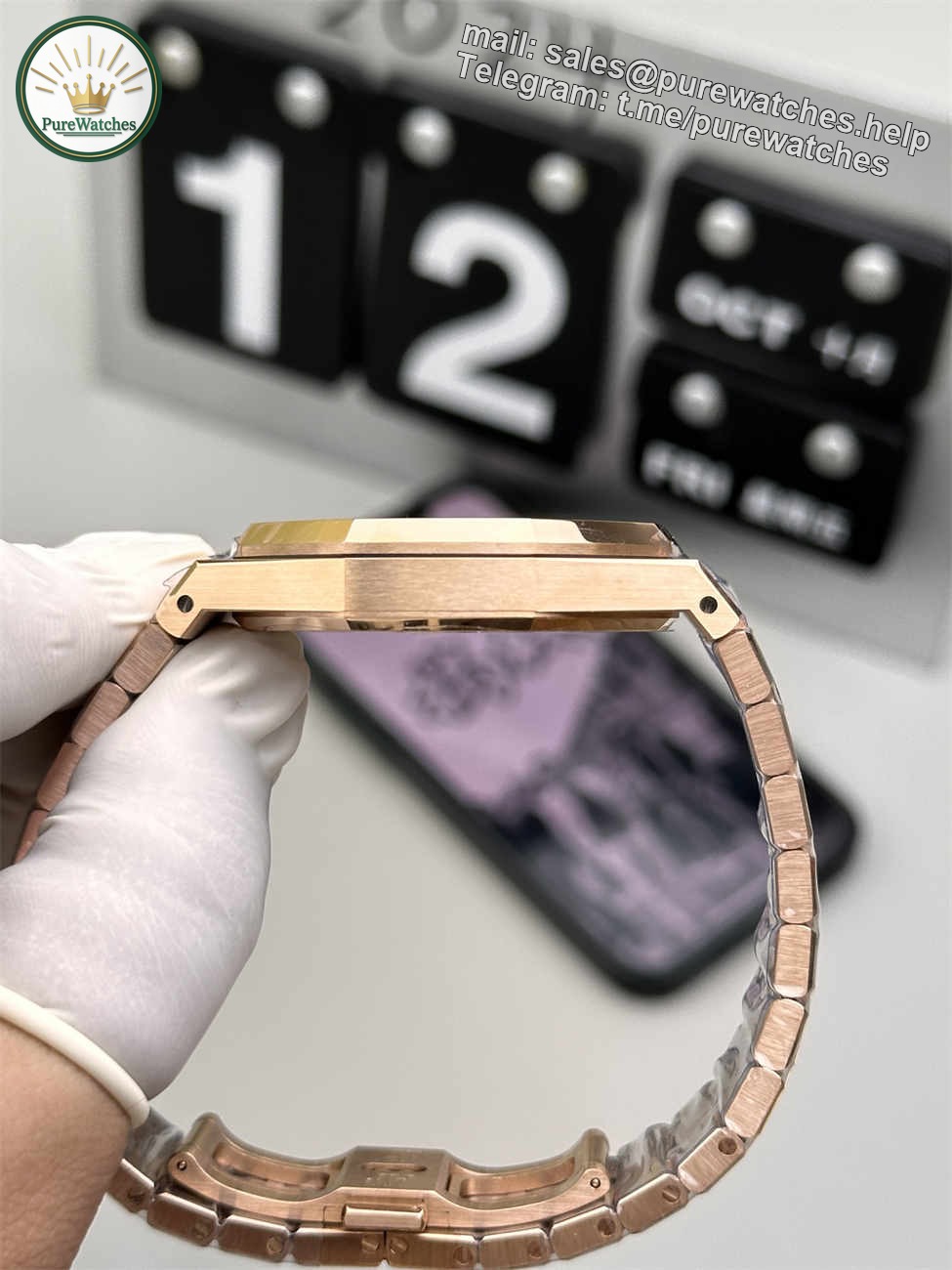 Audemars Piguet 15407 Rose Gold Replica – Royal Oak Double Balance Wheel Openworked 41mm - Image 4