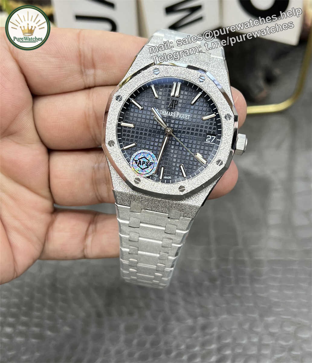APS Factory Audemars Piguet 15500 Replica Frosted Gold – 41mm Blue Dial Mod with Cal.4302 Integrated Movement - Image 2