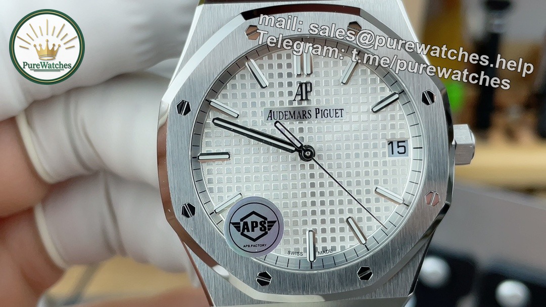 Audemars Piguet 15500 White – APS Factory Royal Oak 41mm Stainless Steel Automatic Watch - Image 3