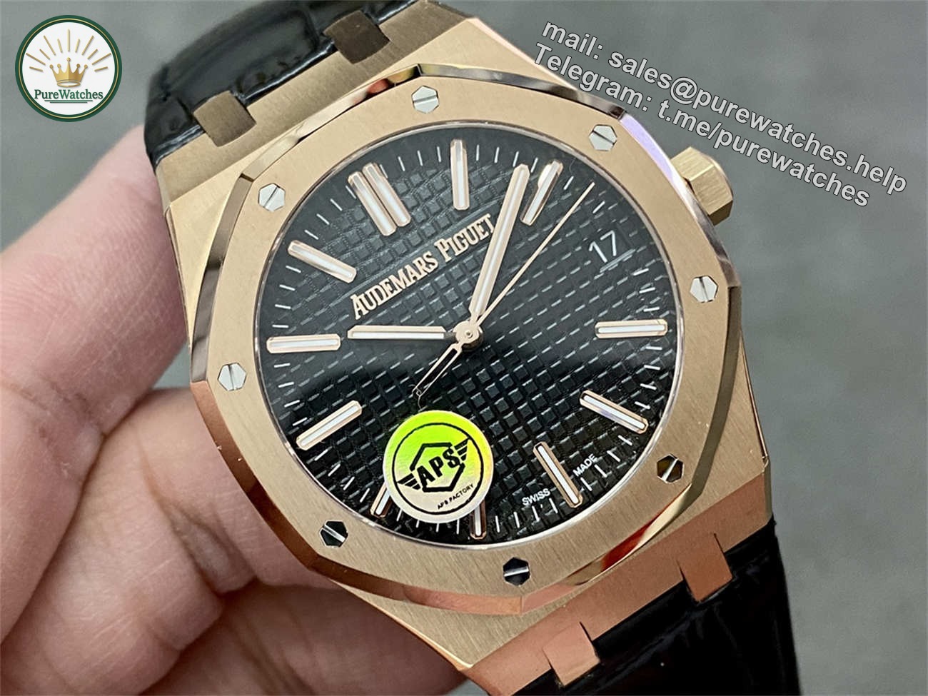 APS Factory Audemars Piguet 15510 Rose Gold Edition – Royal Oak 41mm Black Dial - Image 2