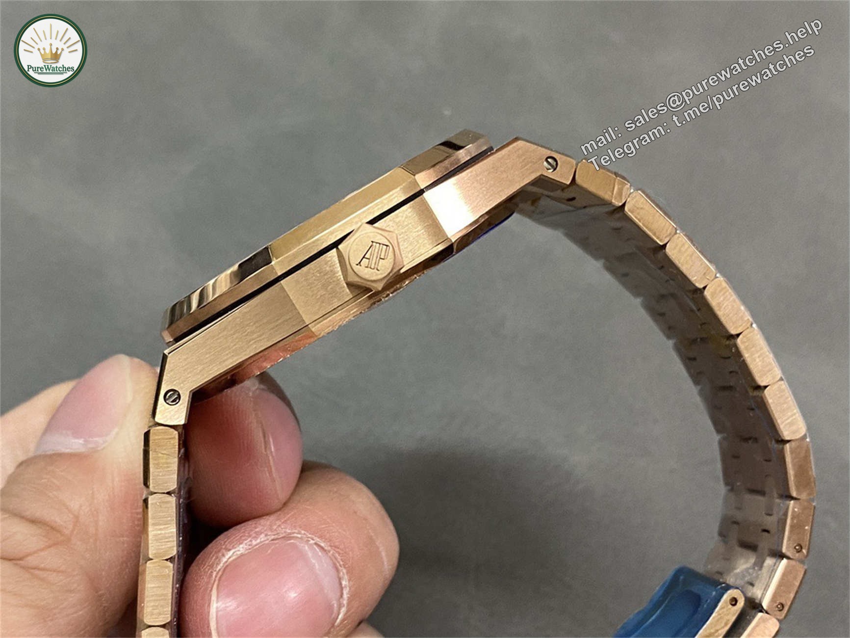 Audemars Piguet 15510OR – Royal Oak 41mm Rose Gold Black Dial by APS Factory - Image 7