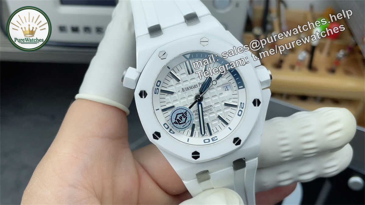 Audemars Piguet 15707 Ceramic Replica – APS White Ceramic Royal Oak Offshore 42mm