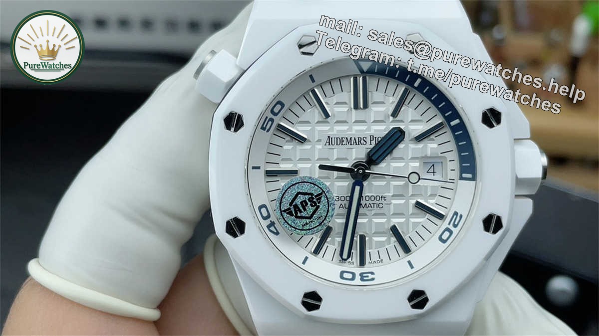Audemars Piguet 15707 Ceramic Replica – APS White Ceramic Royal Oak Offshore 42mm - Image 3