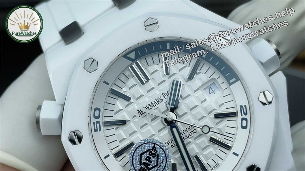 Audemars Piguet 15707 Ceramic Replica – APS White Ceramic Royal Oak Offshore 42mm - Image 4