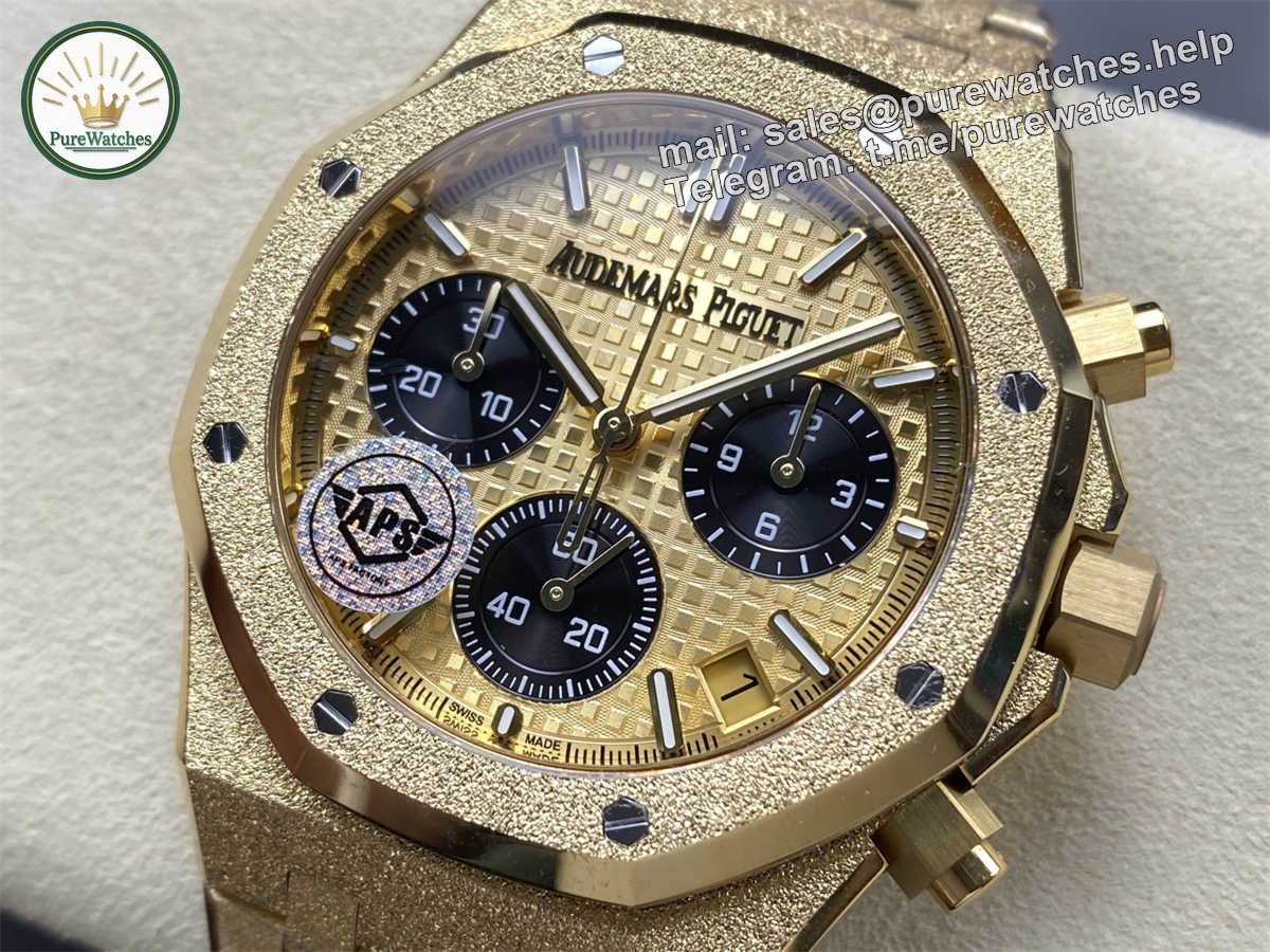 Audemars Piguet 26240 Replica �C APS Frosted Gold Royal Oak Chronograph - Image 3