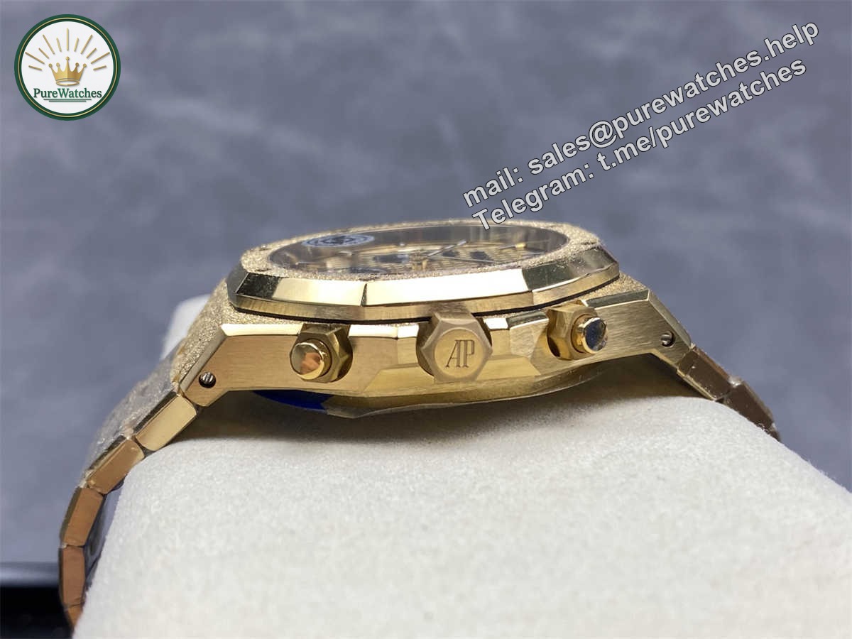 Audemars Piguet 26240 Replica �C APS Frosted Gold Royal Oak Chronograph - Image 7