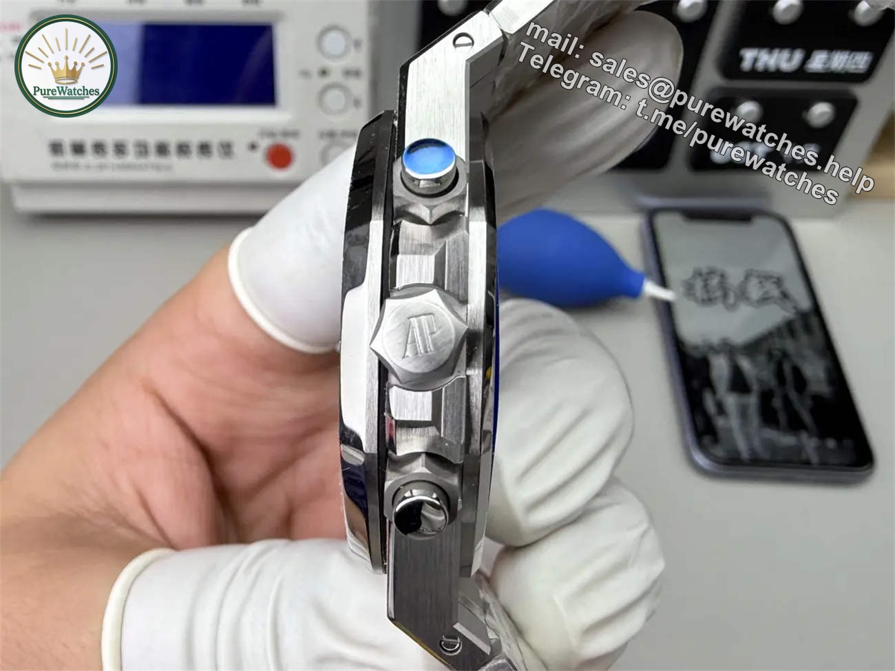 APS Factory Audemars Piguet Royal Oak 26331 Blue Frosted Steel – Premium Replica Chronograph - Image 4