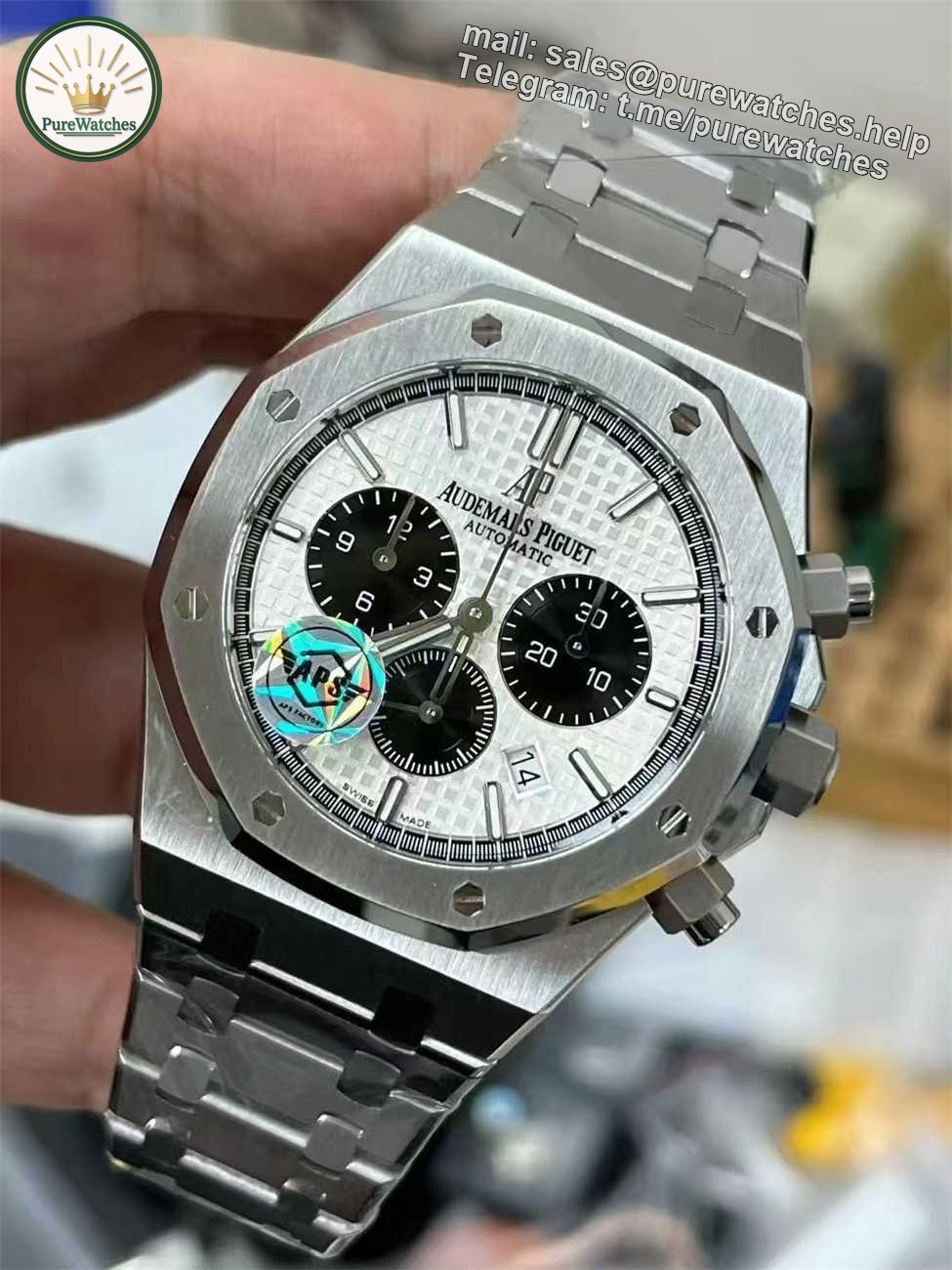 Audemars Piguet Royal Oak Chronograph Replica (APS Factory) – Panda Dial 26331 - Image 2