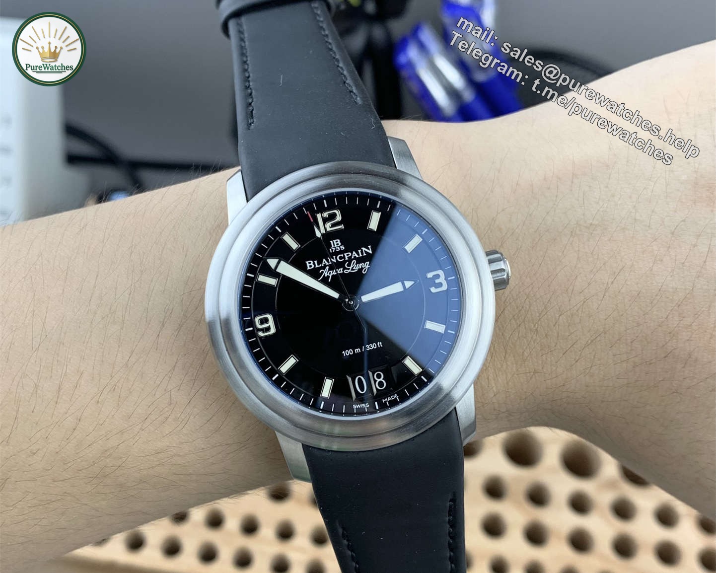 Blancpain Leman Big Date Replica 2850B-1130-64B – 6950 Automatic Movement - Image 7