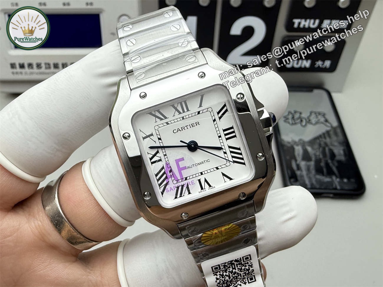 AF Factory Cartier Santos 35mm Replica – Medium Size (Miyota 9015 Movement) - Image 2
