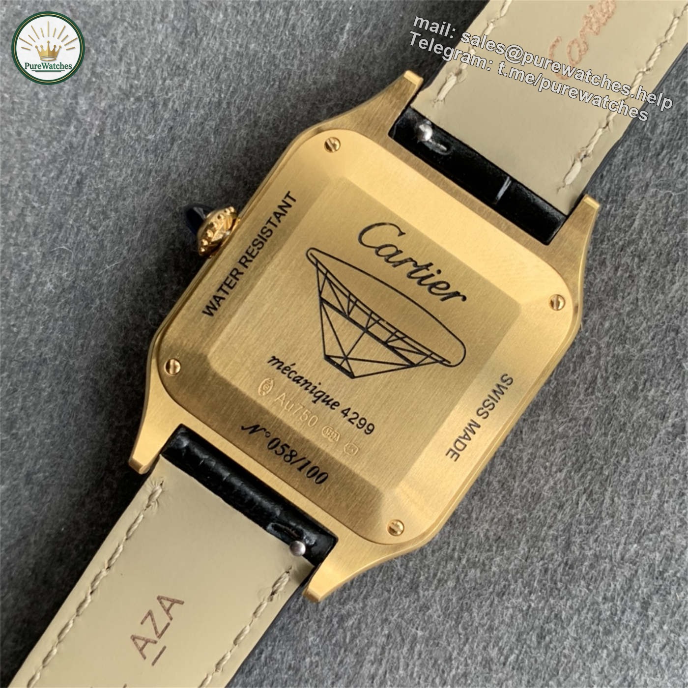 Cartier Santos Dumont XL Replica (Steel) – F1 Factory - Image 6