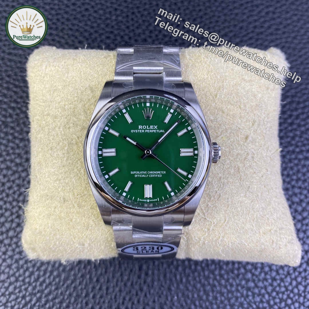 Clean Factory 126000-0014 Oyster Perpetual 36 Green Dial Replica