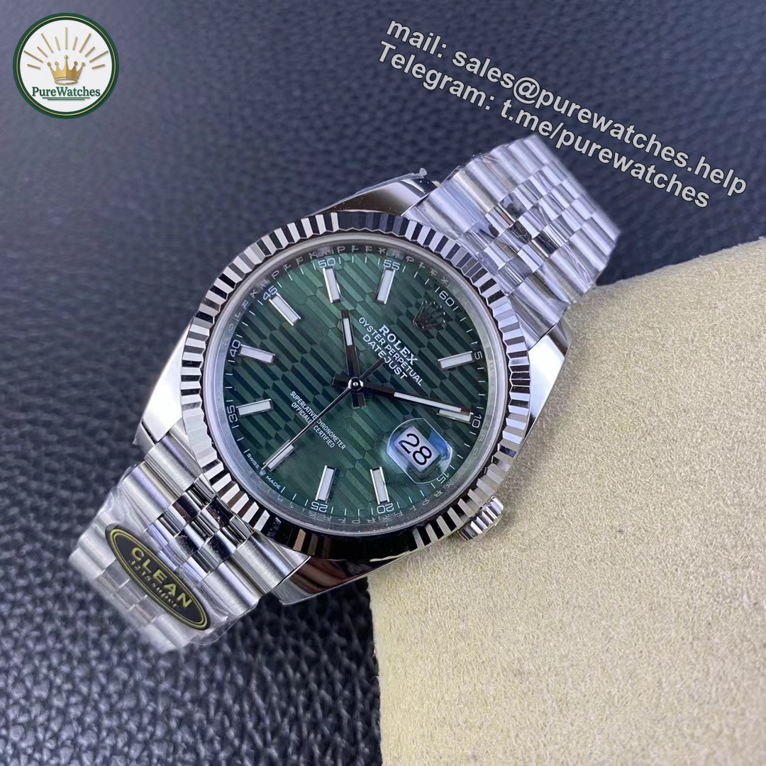 Clean Factory 126334‑0030 – 41mm Green Datejust Replica with 3235 Movement - Image 4