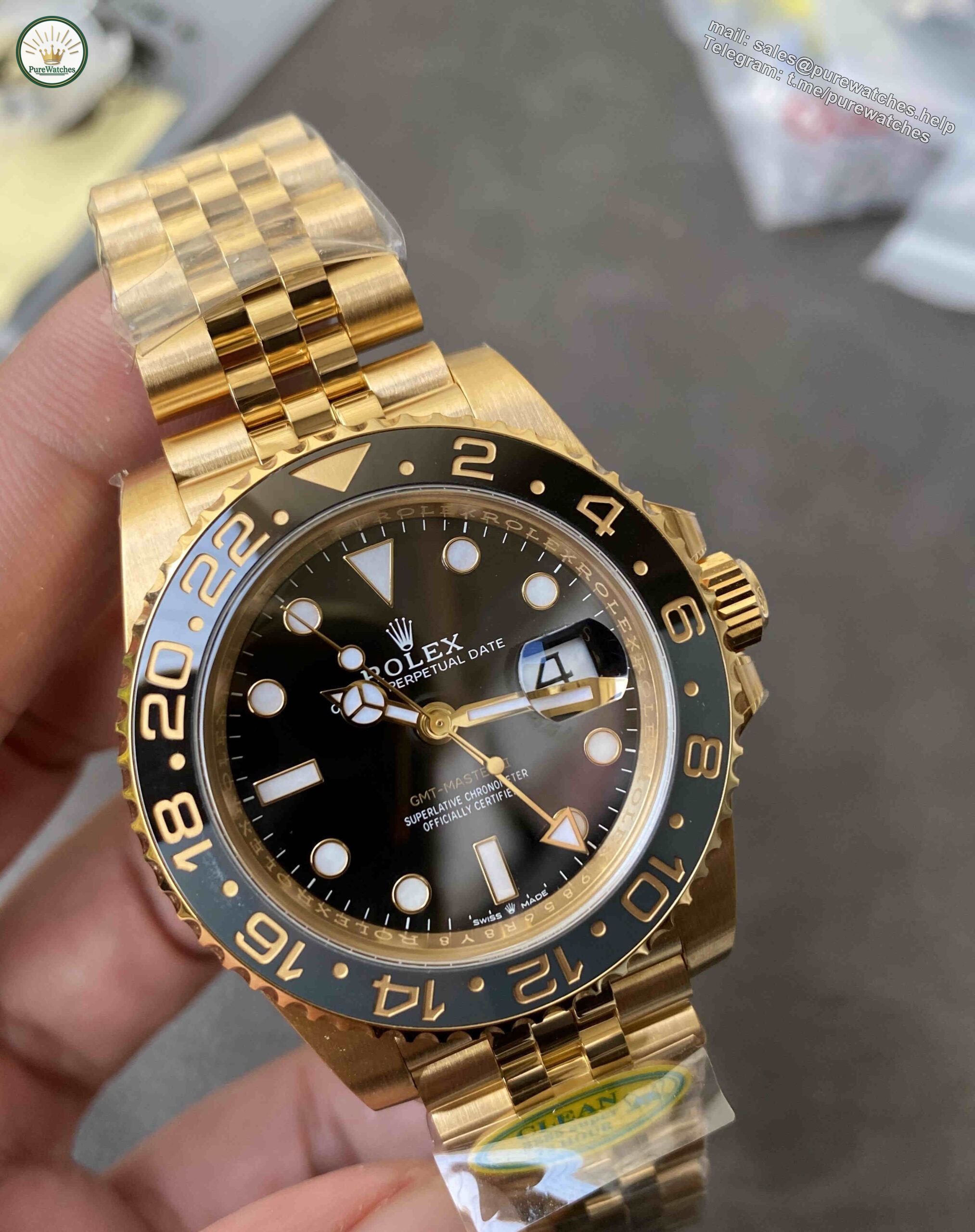 Clean Factory 126718GRNR Yellow Gold GMT-Master II Replica - Image 2