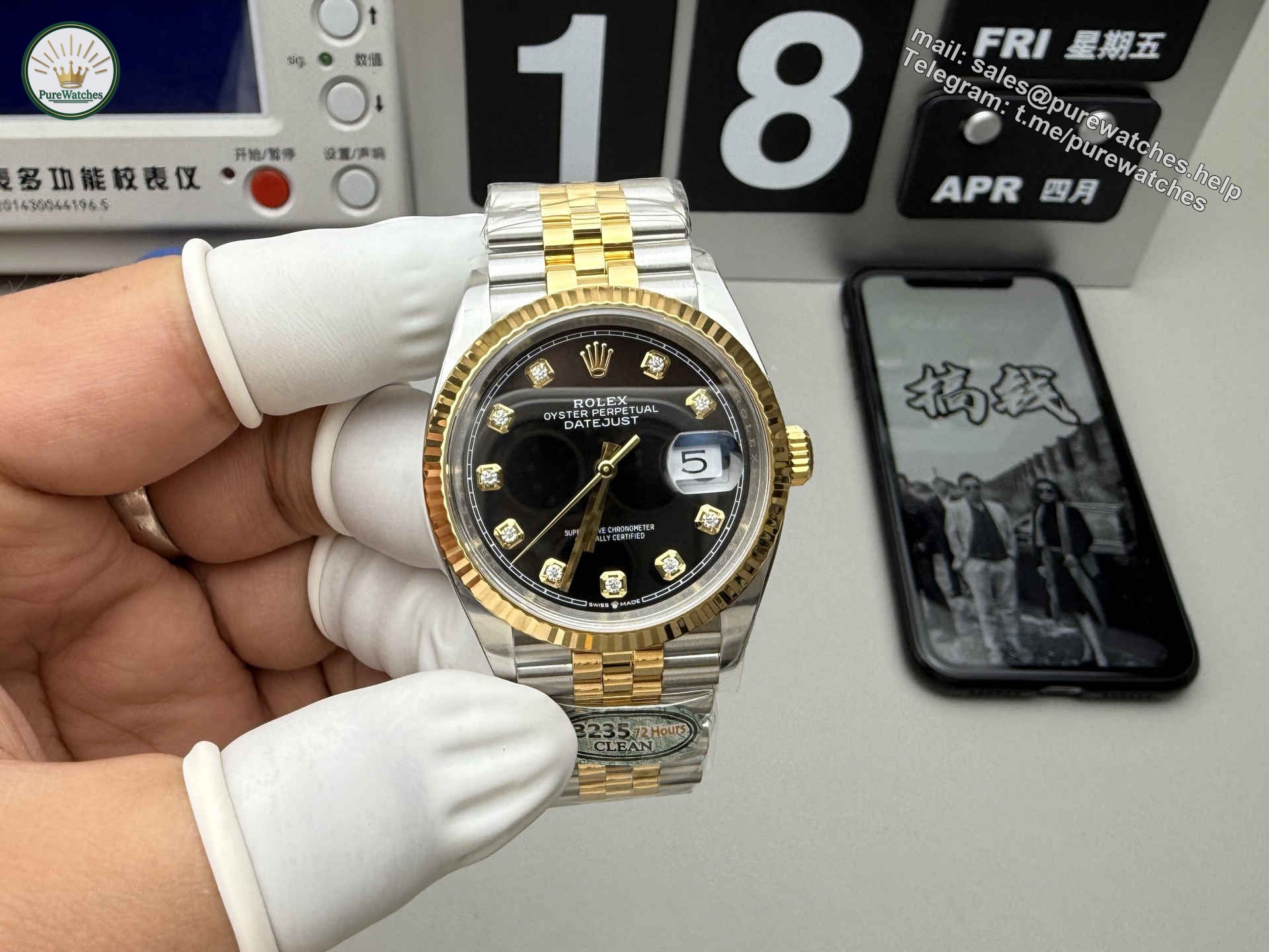 Clean Factory Datejust 126333 Black Dial – Premium Two-Tone Replica Watch