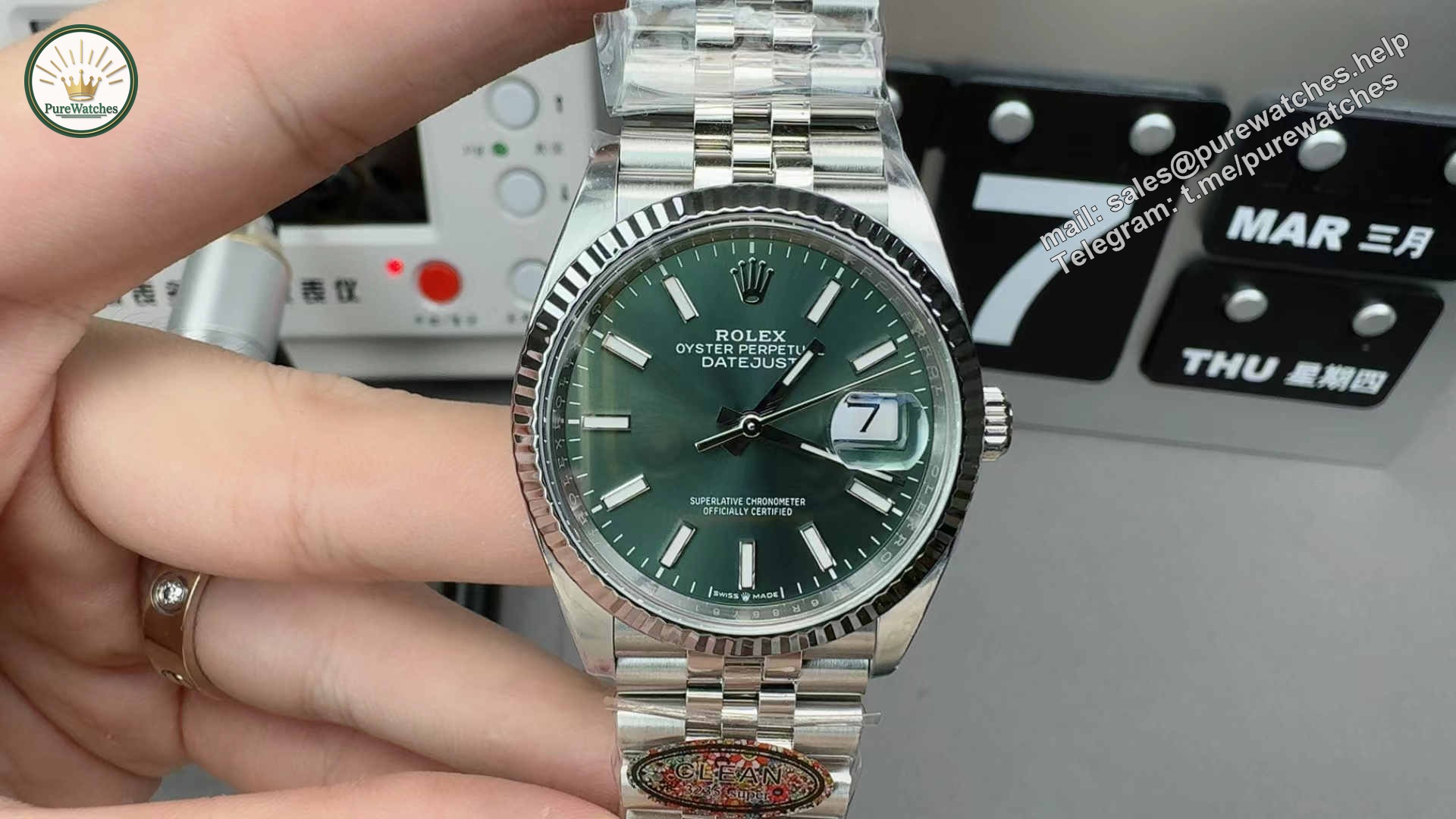 Clean Factory Datejust 36 126234 – Green Dial 36mm Rolex Clone