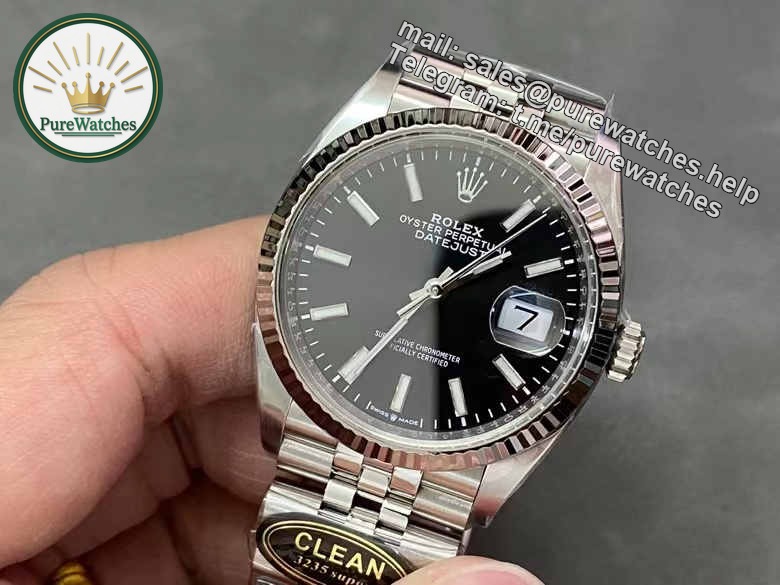 Clean Factory Datejust 36 126234 – 36mm Black Dial Rolex Clone - Image 5