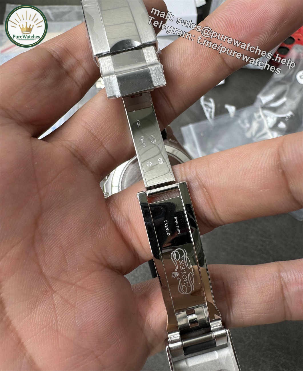 Clean Factory Daytona 4130 Meteorite Dial Replica (Grey Oysterflex RB Style) - Image 8