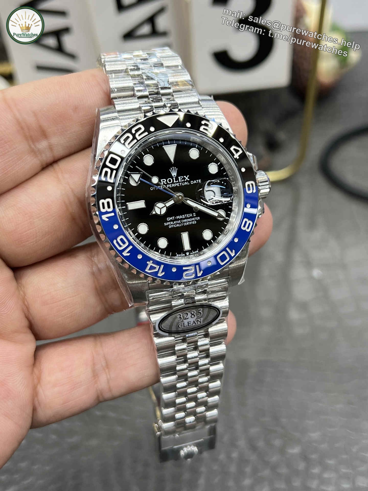 Clean Factory GMT Master II 126710BLNR – Premium “Batman” 3285 Automatic Replica - Image 4