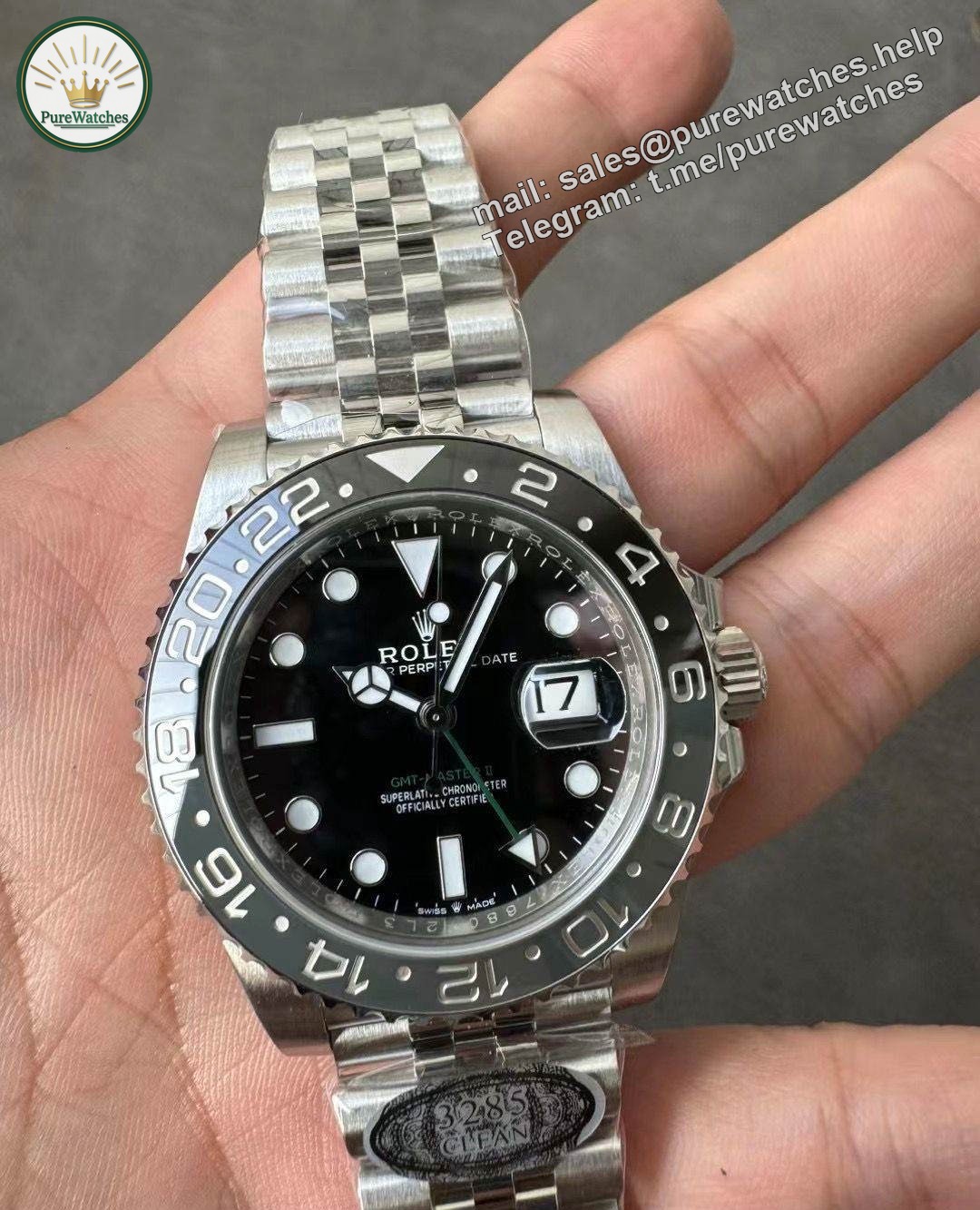 Clean Factory GMT-Master II 126710GRNR – Grey-Black Bezel & Green Hand Super Clone