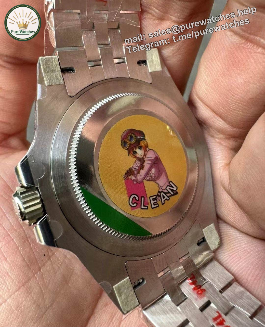 Clean Factory GMT-Master II 126710GRNR – Grey-Black Bezel & Green Hand Super Clone - Image 3