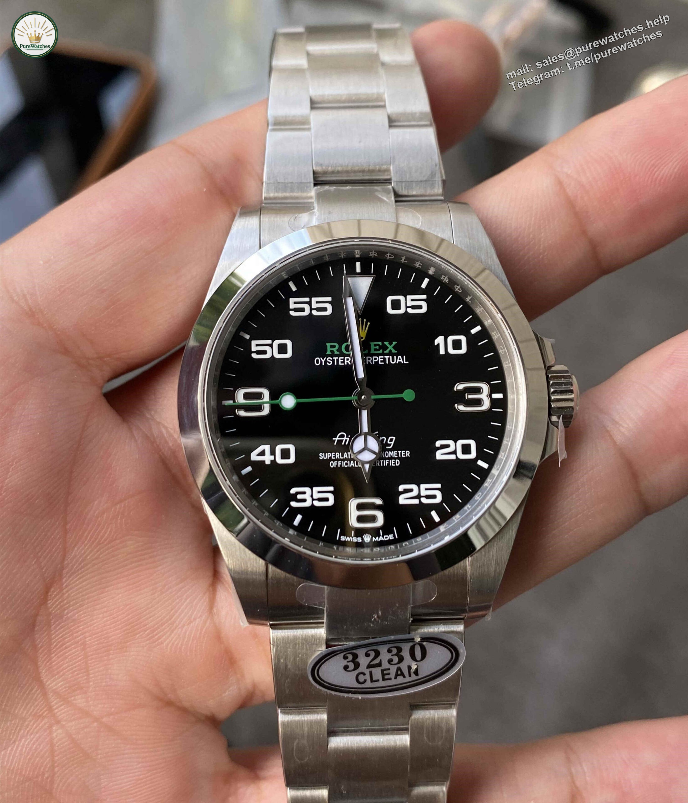 Clean Factory Rolex Air-King 3230 ?C Premium 40mm Air-King Replica in 904L Steel