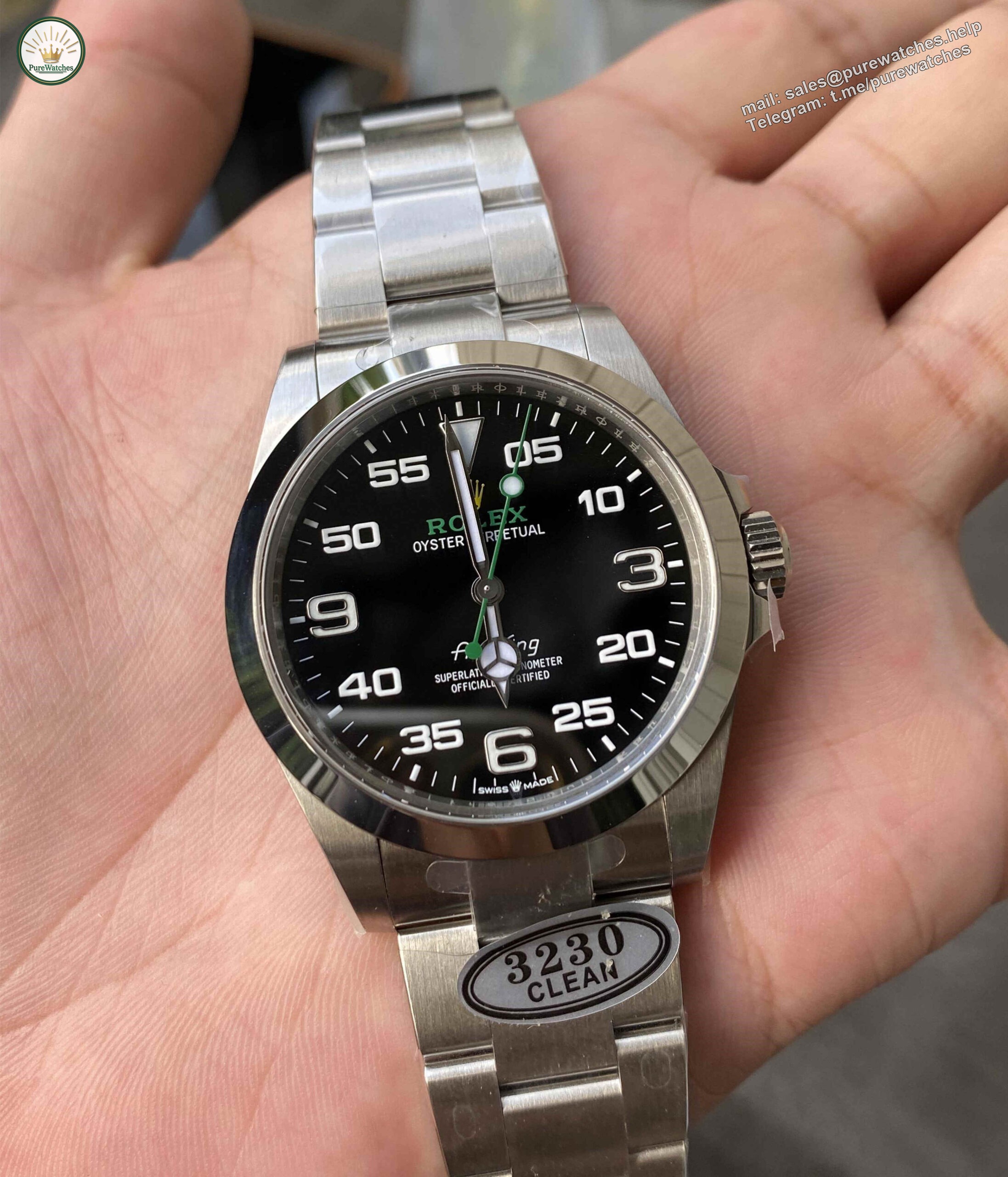 Clean Factory Rolex Air-King 3230 ?C Premium 40mm Air-King Replica in 904L Steel - Image 2