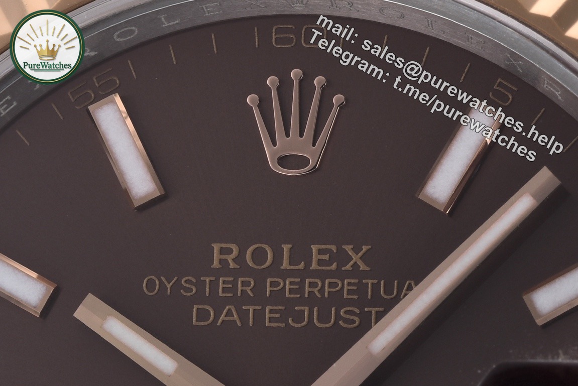 Clean Factory Rolex Datejust 41 126331 Chocolate Dial Rose Gold Super Clone 3235 - Image 6