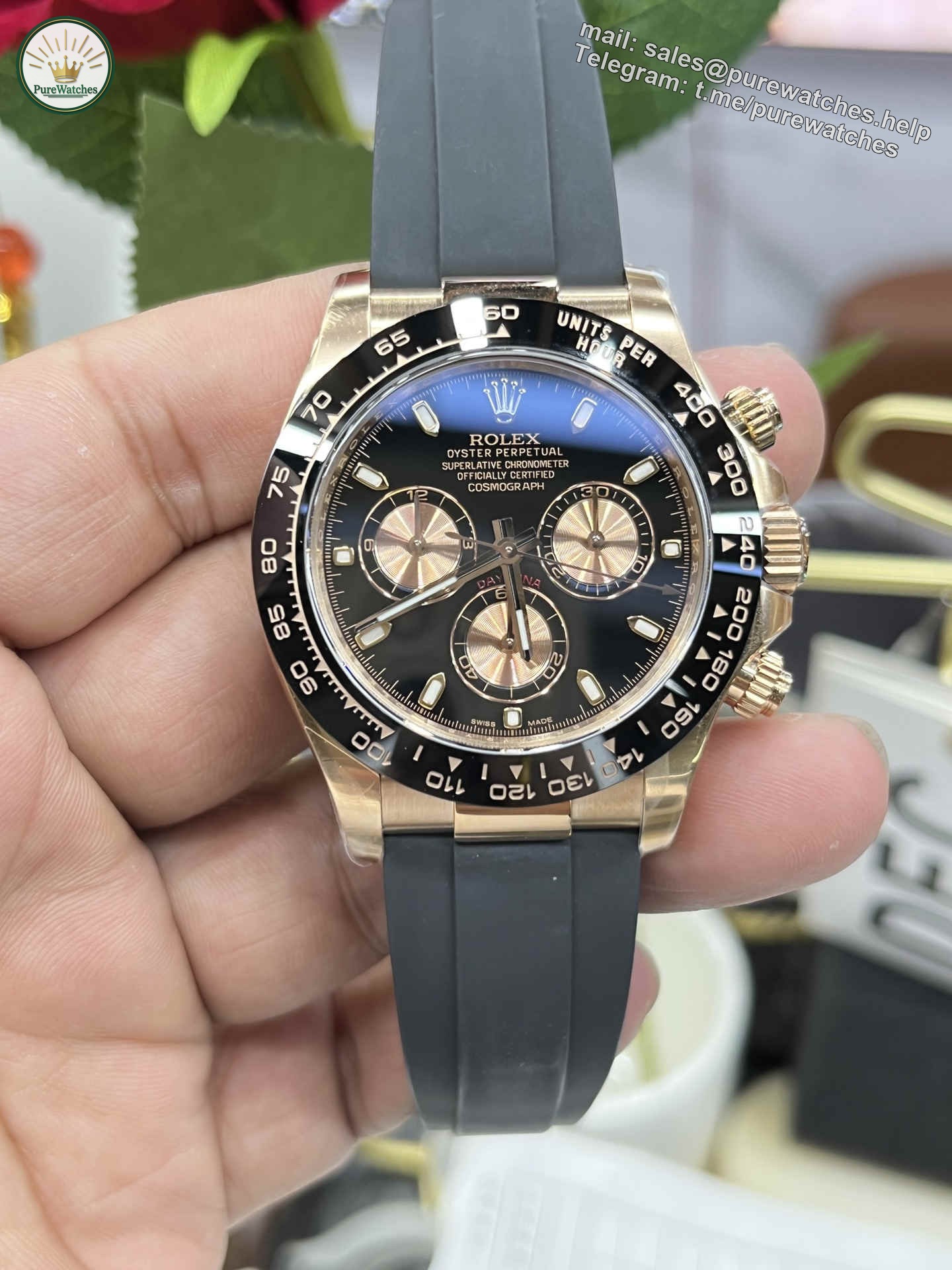 Clean Factory Rolex Daytona 116515LN�C Everose Gold Chronograph Replica