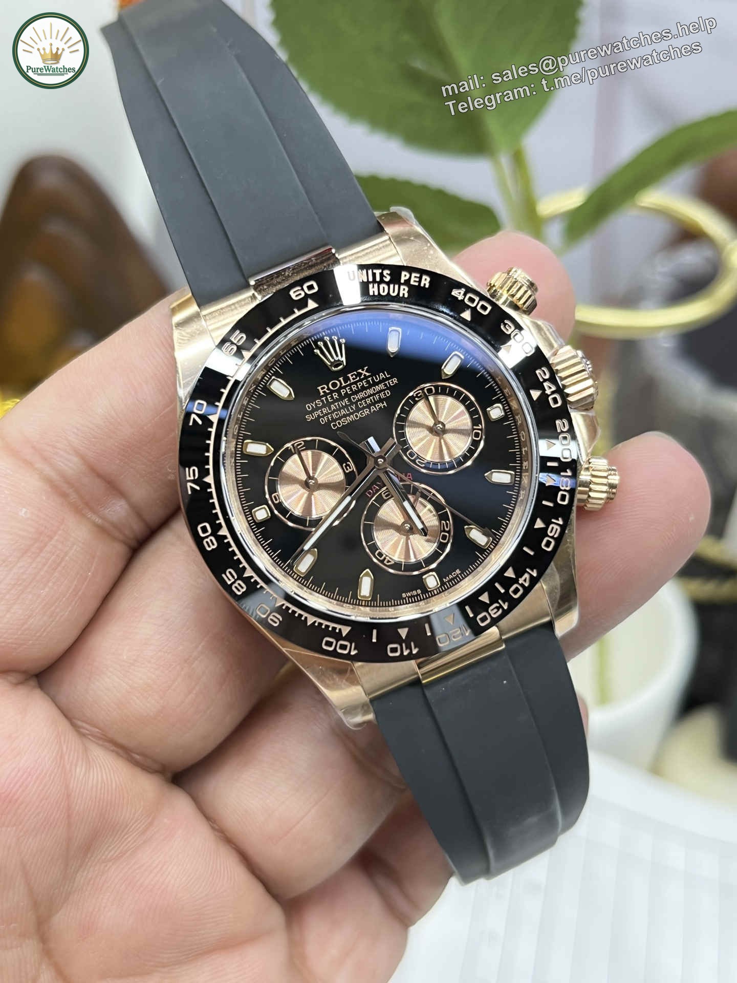 Clean Factory Rolex Daytona 116515LN?C Everose Gold Chronograph Replica - Image 2