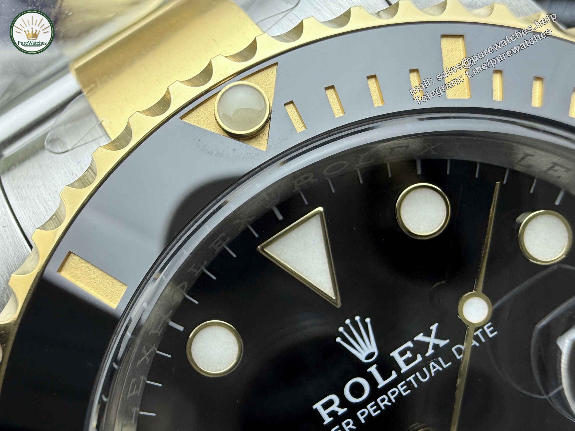 Clean Factory Rolex Submariner 116613LN – Two-Tone Black Submariner with 3135 Movement - Image 3