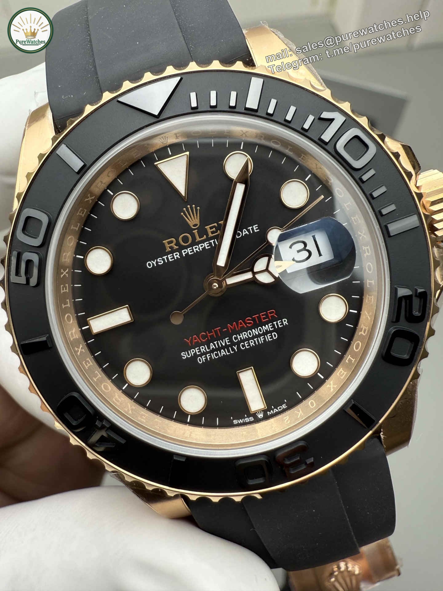 Clean Factory Yacht-Master 40mm Everose – Premium 3235 Automatic Movement Luxury Replica Watch - Image 6