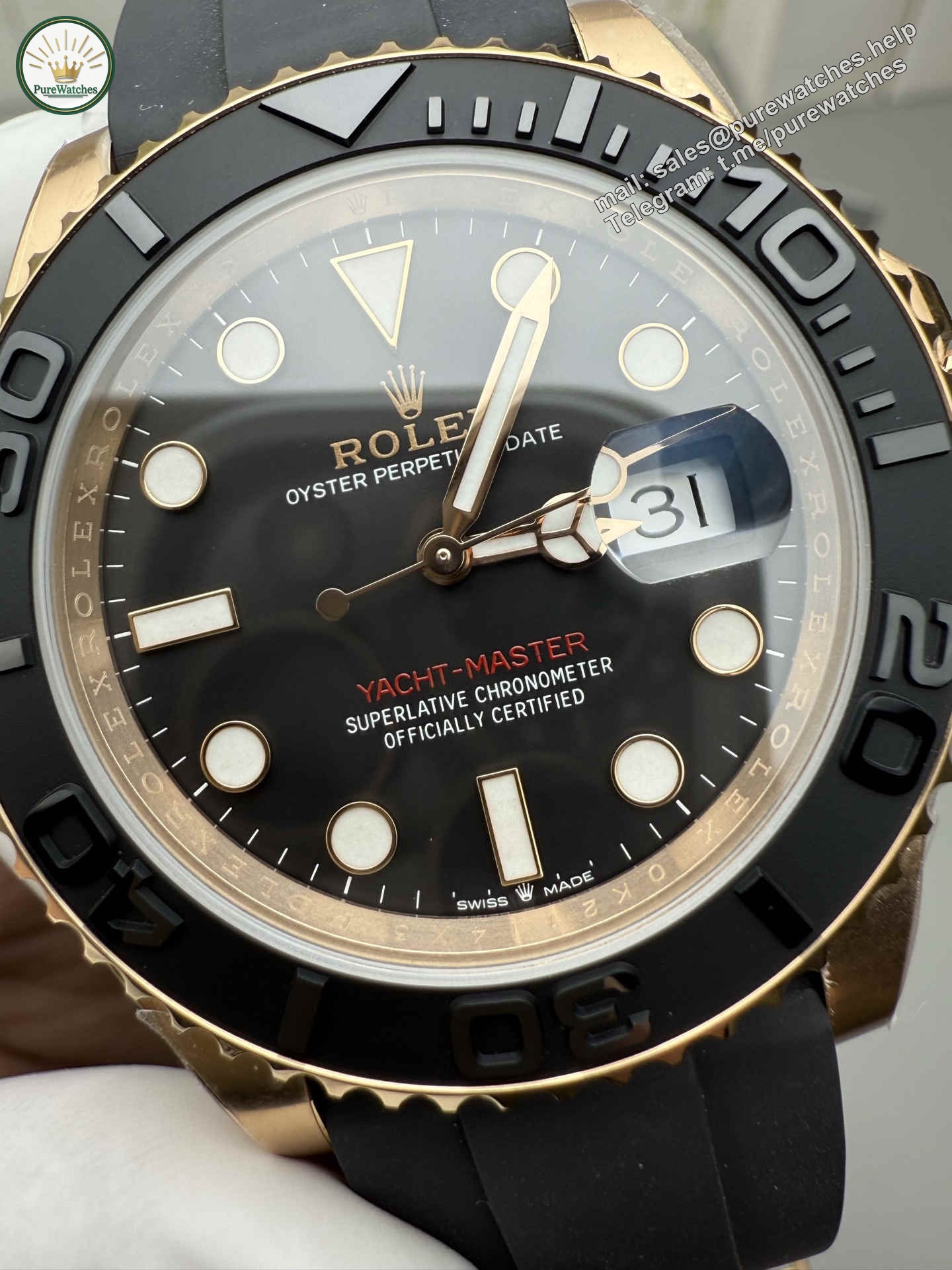 Clean Factory Yacht-Master 40mm Everose – Premium 3235 Automatic Movement Luxury Replica Watch - Image 3