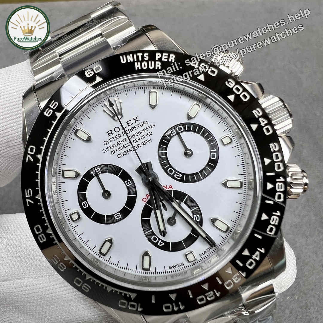 Clean Rolex Daytona 116500 4130 Panda Dial Replica ?C 40mm 904L Steel | Super Clone Chronograph - Image 3