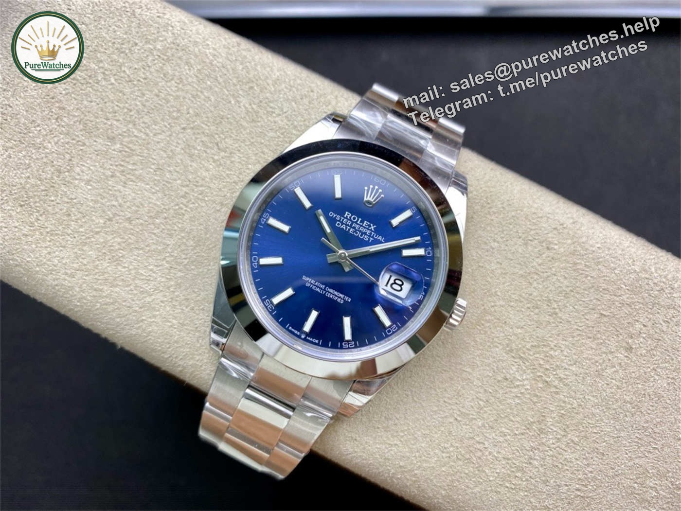 Rolex Datejust 41 Replica 126300 Blue Dial – VS Factory Review - Image 6