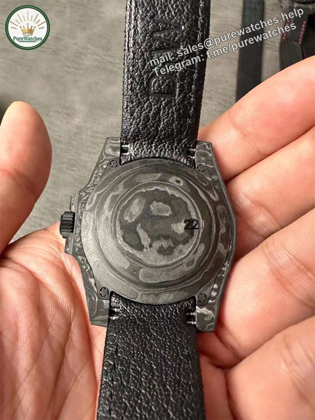 DiW Carbon Blue Submariner – VSF 40mm Forged Carbon (VS3135) - Image 5