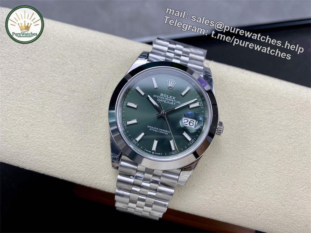 Green Datejust 41 Replica – Premium Mint Green Dial Datejust Super Clone 41mm - Image 4