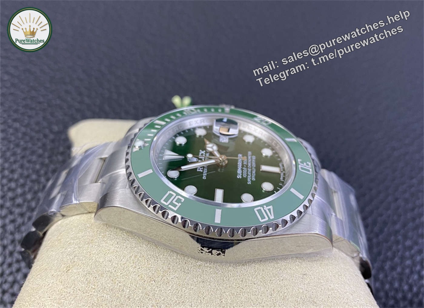 Hulk Rolex Submariner 116610LV VS Factory – Dandong 3135 Edition - Image 6