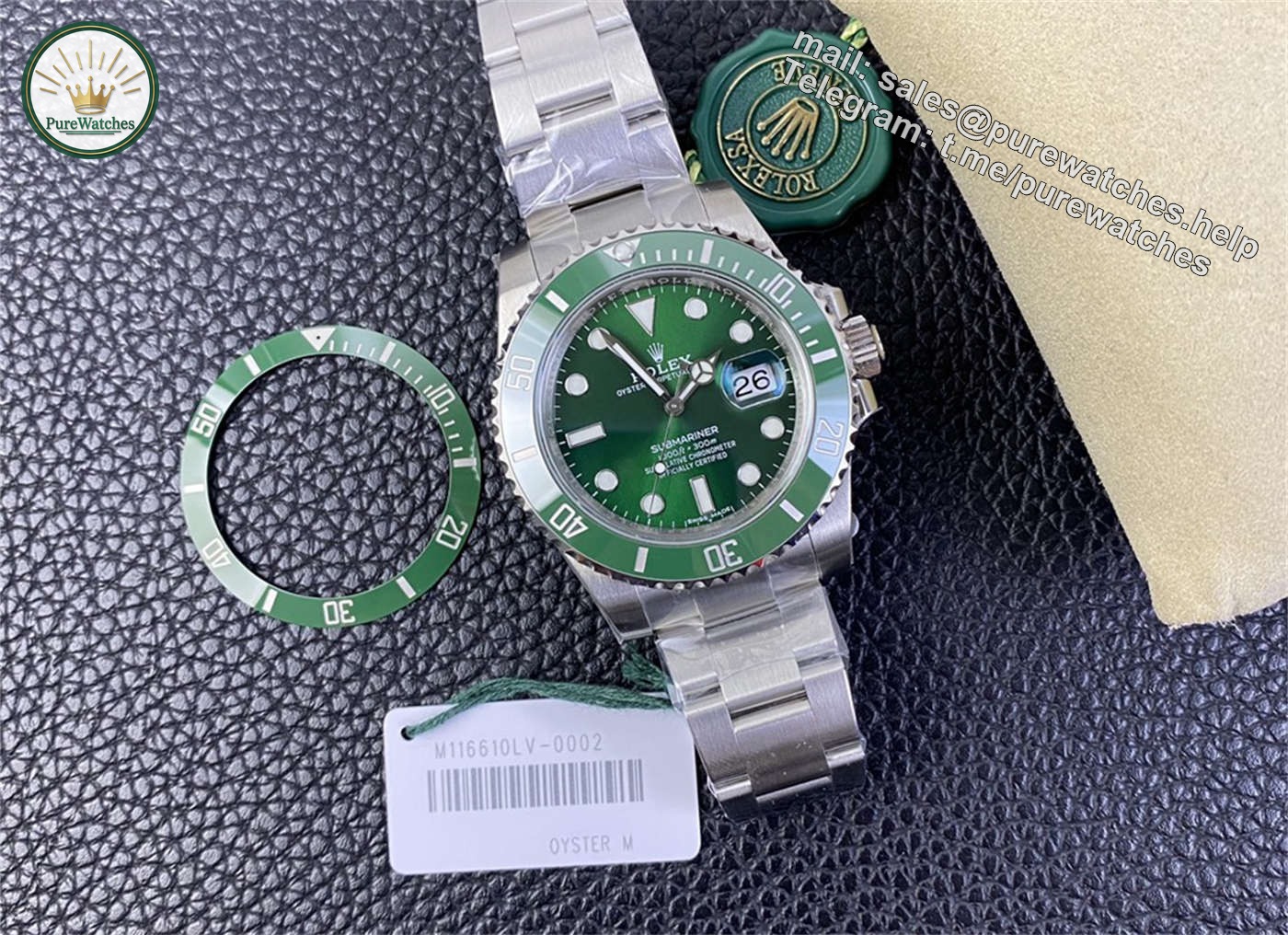 Hulk Rolex Submariner 116610LV VS Factory – Dandong 3135 Edition - Image 7