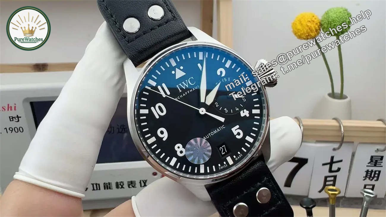 ZF Factory IWC Big Pilot Watch – Premium Stainless Steel Replica with Black Dial