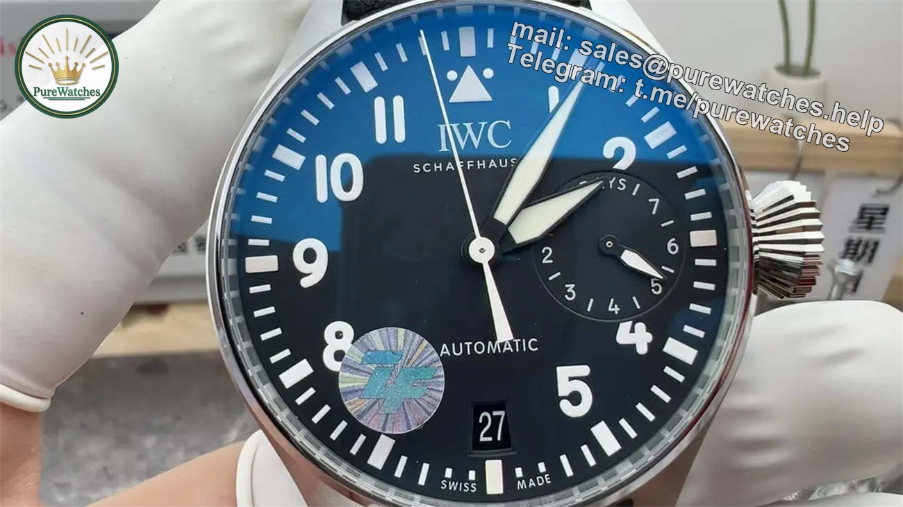 ZF Factory IWC Big Pilot Watch – Premium Stainless Steel Replica with Black Dial - Image 3