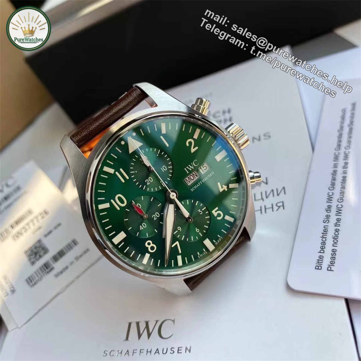 IWC IW377726 Pilot Chronograph – Blue Dial 43mm Automatic Men’s Watch - Image 4