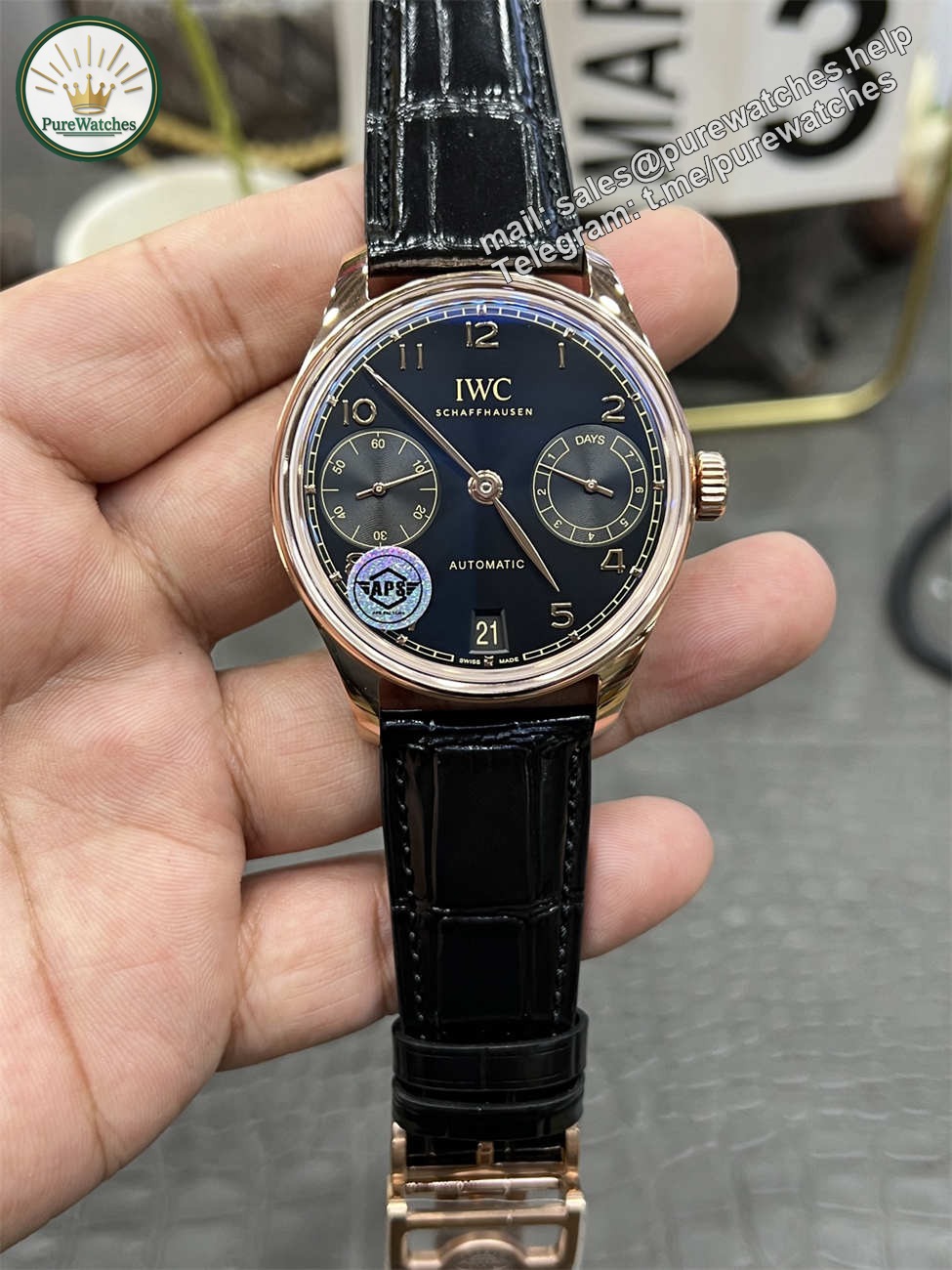 IWC IW501707 — APS Portuguese 42mm Rose Gold Black Dial