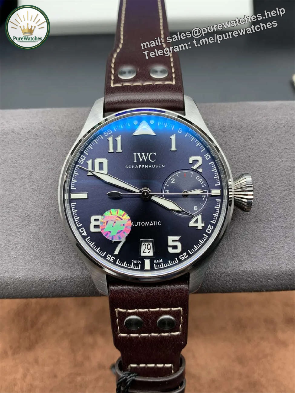 IWC Pilot Watch IW500908 Replica by ZF Factory – Premium Big Pilot 46mm Blue Dial Edition